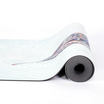 tapis de yoga en suède et caoutchouc